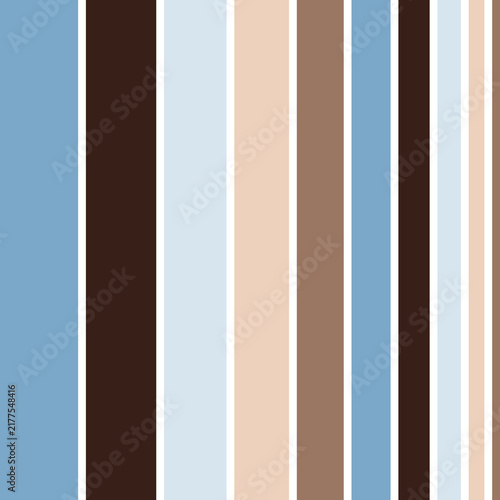 Blue, Brown and Beige Abstract Vertical Striped Pattern