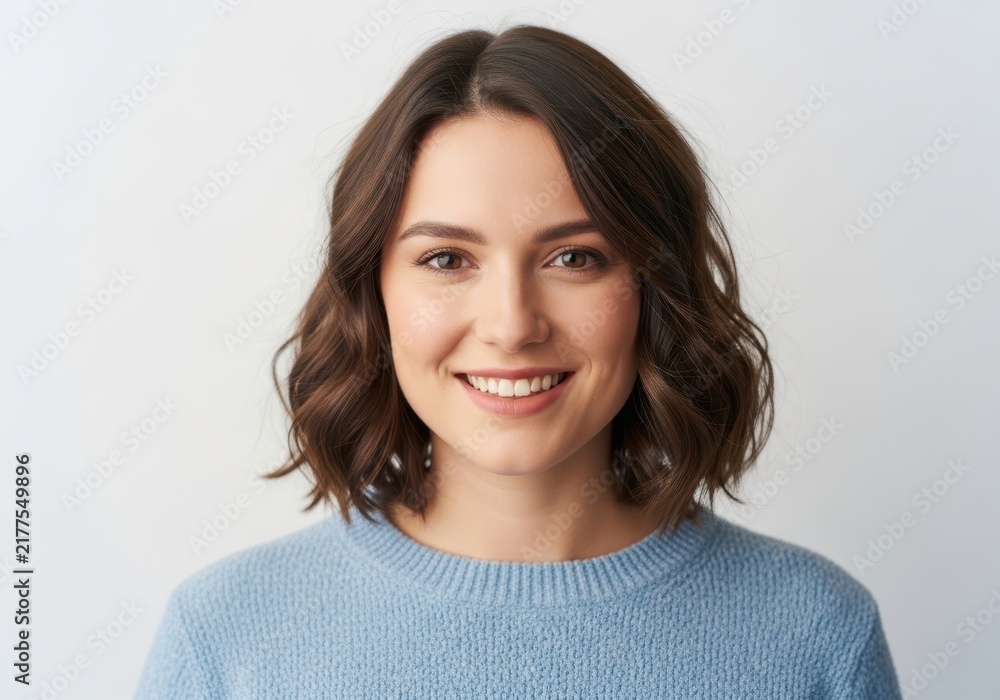 Fototapeta premium Smiling professional woman with dark hair portrait