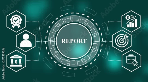 Corporate Business Report and Financial Analytics Concept Strategic Business Intelligence Financial Performance Dashboard