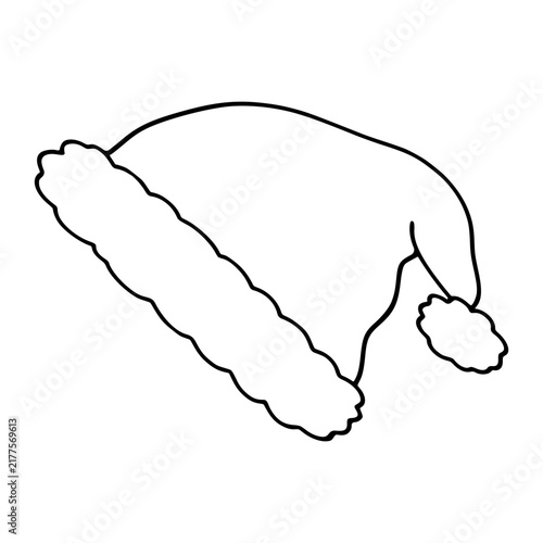 Santa hat outline for christmas celebration design
