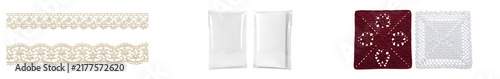 Set of simple square decorative patterns