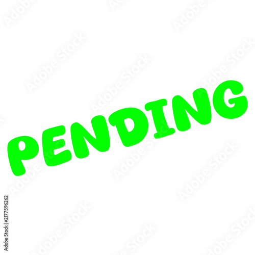 Fotografie Green pending text on light background isolated on transparent background
