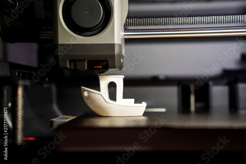 White boat forms under printer nozzle