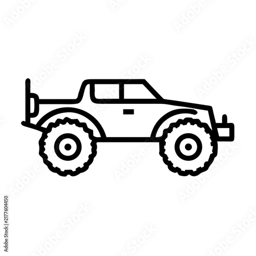 Swamp buggy, adventurous mood, driving on rugged terrain, minimalist design