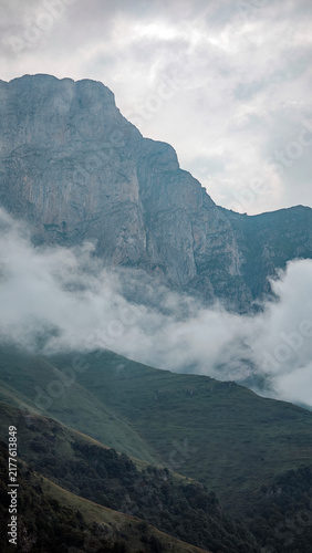 mountain landscape with clouds