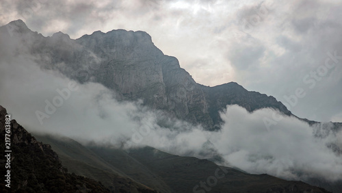 clouds over mountain
