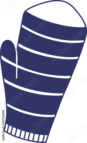 Striped Mittens Hand Drawn Doodle