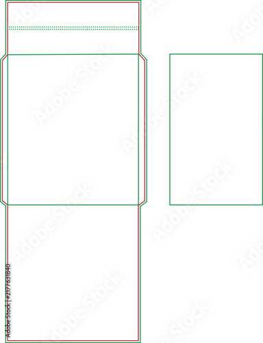 Envelope Pocket Sleeve Die Cut Template With Card Insert Vector Dieline Packaging Layout