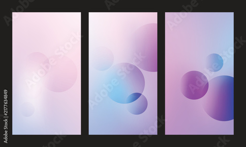 Colorful Abstract Vector Banner Set with Pink, Orange, Purple and Blue Decorative Patterns for Business, Web, Brochure and Creative Design Layouts