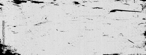 White Grunge Paint Texture Background, Black Distressed Brush Marks, Vintage Artistic Design