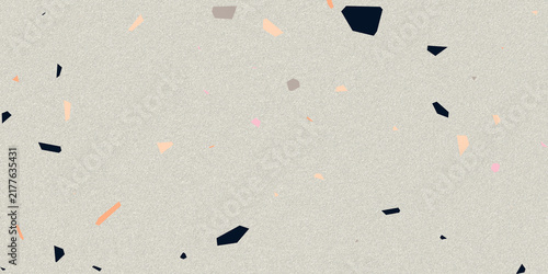 Cream Terrazzo Texture Background, Colorful Stone Chip Pattern, Modern Interior Design