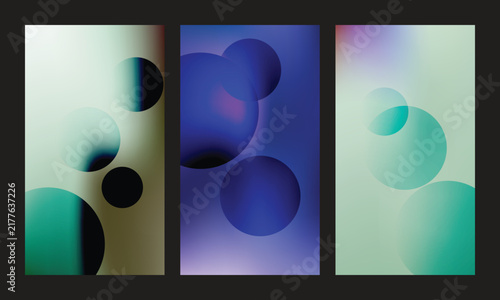 Abstract Blue Business Card Template with Modern Vector Background, Circular Elements, and Space for Text, Banner, Brochure, Flyer, Web Cover, and Corporate Design