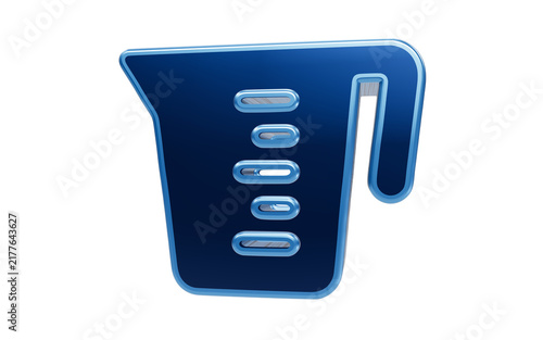 Canvastavla Measuring Cup Icon: A sleek, metallic blue measuring cup icon with clear volume markings, presented with a slight shine