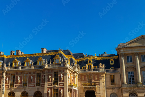 Facade of the Royal Palace of Versailles, France. UNESCO World Heritage
