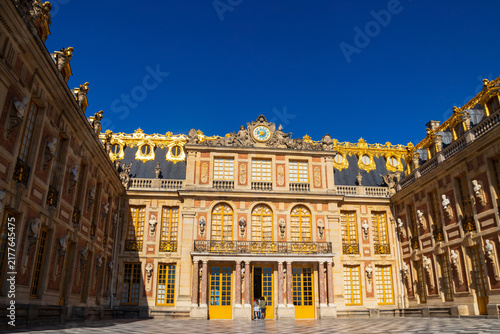 Facade of the Royal Palace of Versailles, France. UNESCO World Heritage