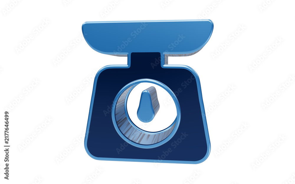 Fotografía Blue Weighing Scale Icon