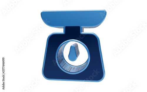 Fotografía Blue Weighing Scale Icon
