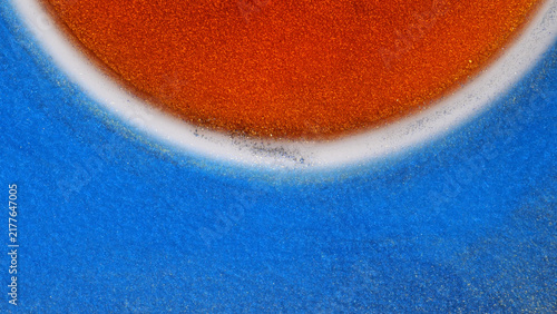 Bild auf Leinwand Mixing alcohol ink in macro view showing vibrant color patterns