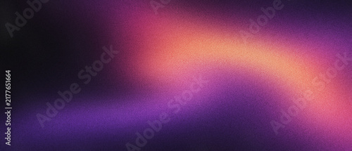 Abstract grainy gradient background with purple and orange light leaks. Soft blurry texture with neon glow for modern web design. Vibrant cinematic color overlay for creative social media posts.