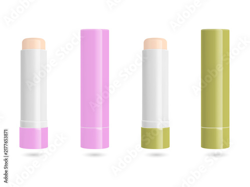 Cuadro en lienzo Four cosmetic sticks for makeup on transparent background