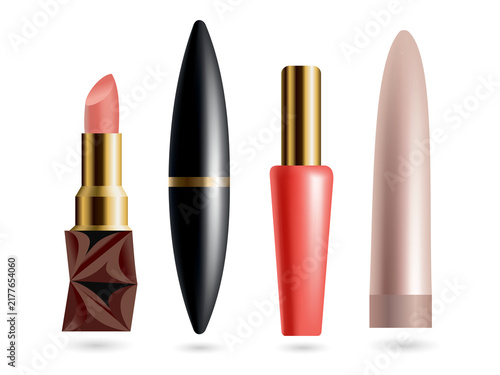Konstfotografi Cosmetic products for makeup and beauty routine transparent background