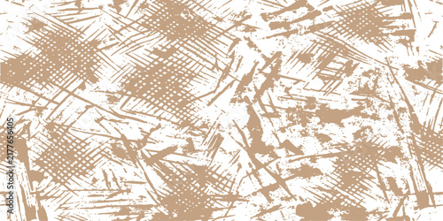 Photography Textured abstract pattern with brown lines and smudges on a white background