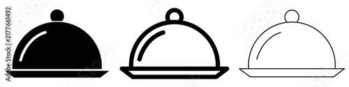 Restaurant serving cloche solid icon