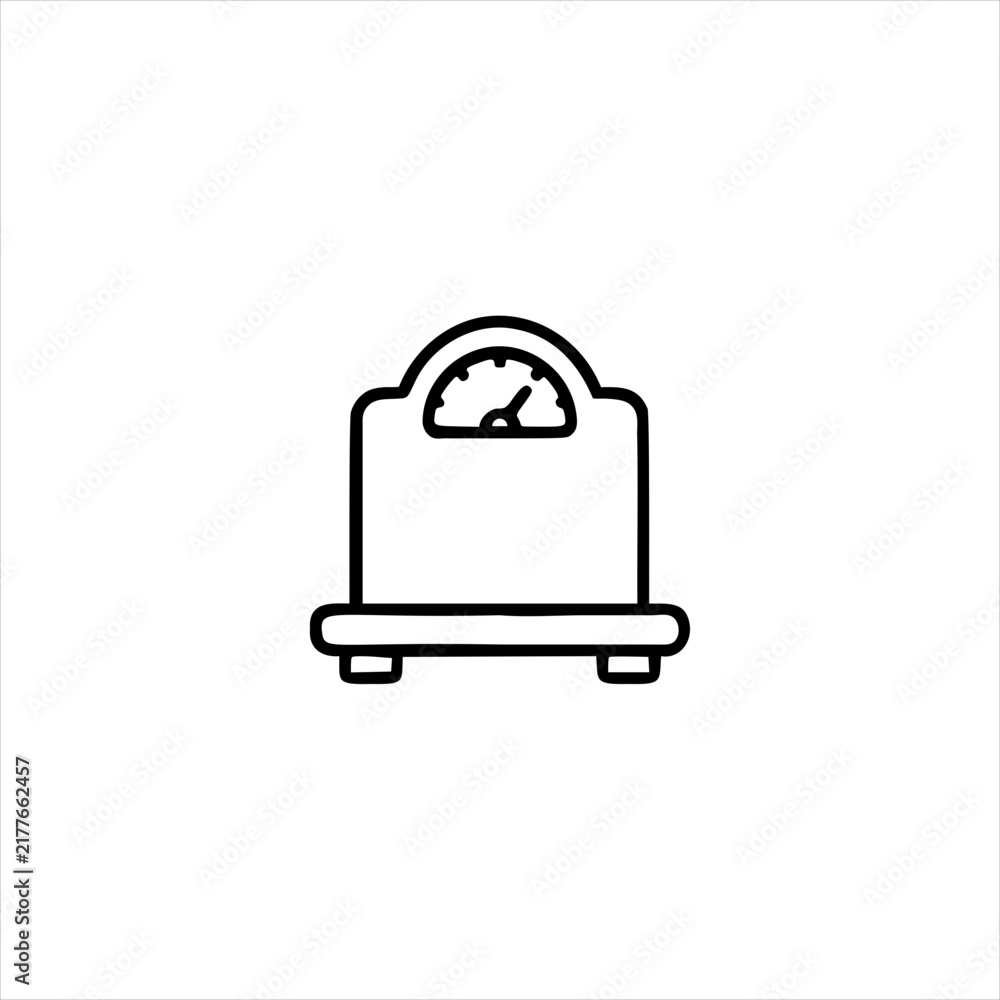 Fototapeta premium bathroom weight scale icon isolated on transparent background