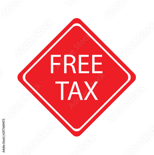 grunge FREE TAX word rubber seal stamp on white background