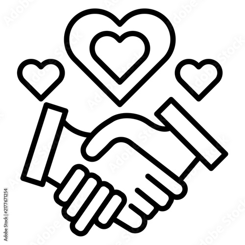 Handshake Heart Icon