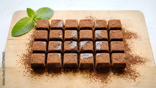 cube chocolate dessert