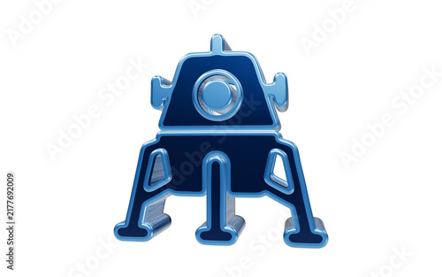 Space Lander Icon: A stylized, 3D rendered icon of a lunar lander, rendered in a sleek, metallic blue finish, symbolizing space exploration and technological advancement.