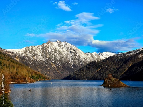 Photography lake and mountains