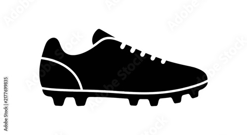 Vector illustration of soccer cleat or football shoe icon on a transparent background