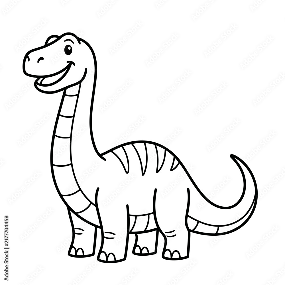 Fototapeta premium Cartoon Dinosaur Outline