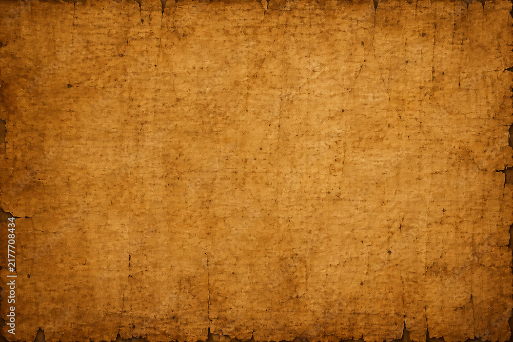 Naklejka premium Aged Sepia Parchment Background with Weathered Torn Edges