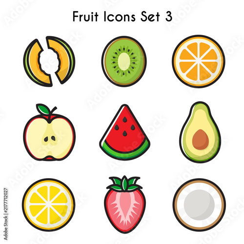 set of fruits
