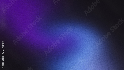 Aesthetic Dark Grainy Gradient Background with Glowing Purple Blue Light Leak Noise Texture