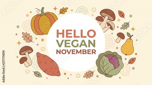 Hello Vegan November: Vegetarianism and Healthy Eating with Autumn Vegetables and Fruits