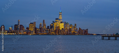 Canvas Print New York City night skyline