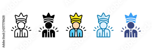 Leadership Icon Set Multiple Style Collection