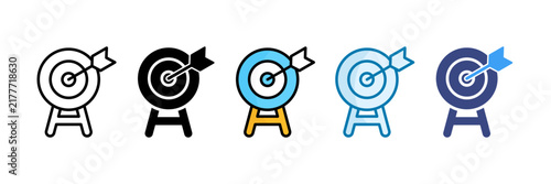 Objectives Icon Set Multiple Style Collection