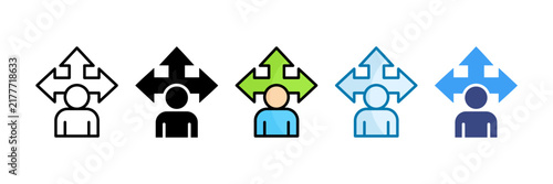 Guidance Icon Set Multiple Style Collection