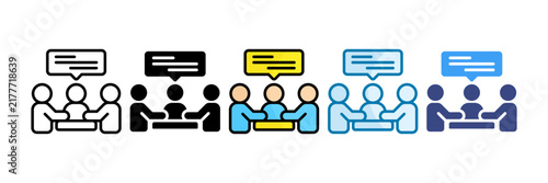 Meeting Icon Set Multiple Style Collection