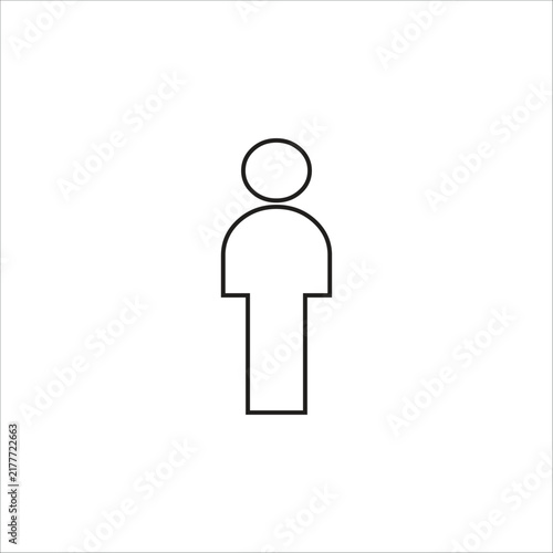 User Line Icon Vector Illustration Wireframe Person Profile Avatar Symbol