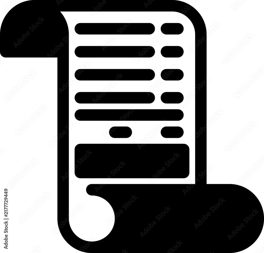 Fototapeta premium Shopping Receipt Icon