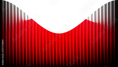 Abstract background with vertical red and white stripes creating a dynamic motion blur effect and light flare