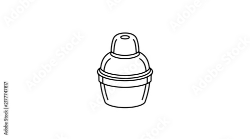 Cocktail shaker outline icon simple minimalist design