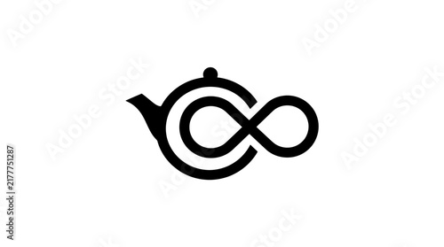 Teapot infinity symbol logo