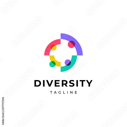 Diversity, Community, People Care logo. Vector logo design colorful for Group, Humanity, Charity, Unity and more.